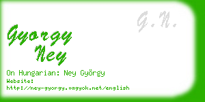 gyorgy ney business card